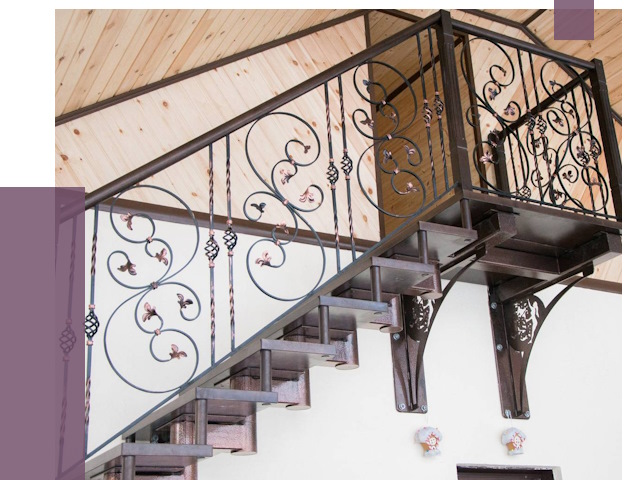 Кованые лестницы в Горном-Алтайске от 80870 руб. под ключ
