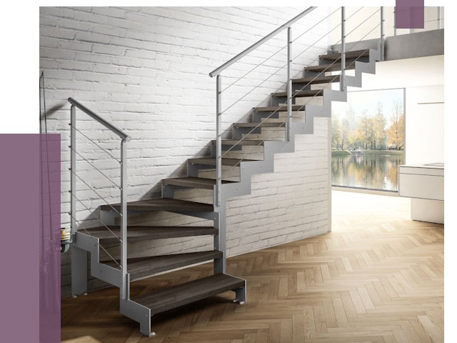 Г-образные лестницы под ключ в Горном-Алтайске от 37584 руб. | ПРОЛЁТ-Грн