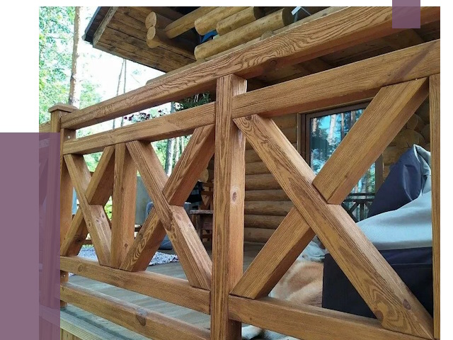 Деревянные перила под ключ в Горном-Алтайске от 7776 руб. 