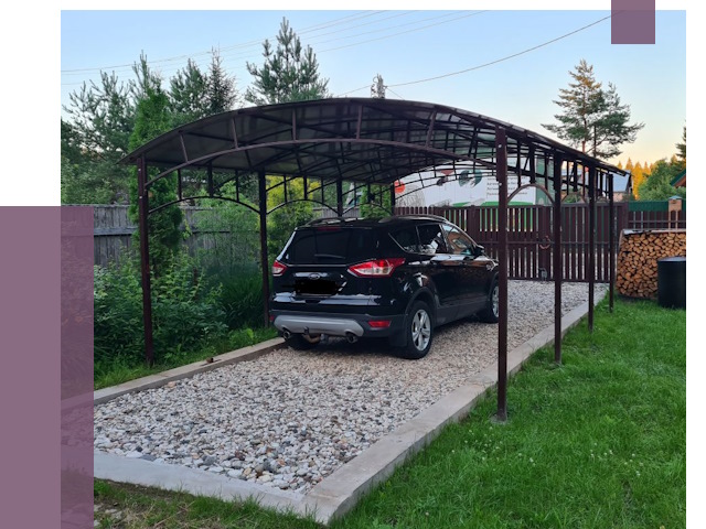 Навесы для автомобиля в Горном-Алтайске от 13323 руб.  | ПРОЛЁТ-Грн