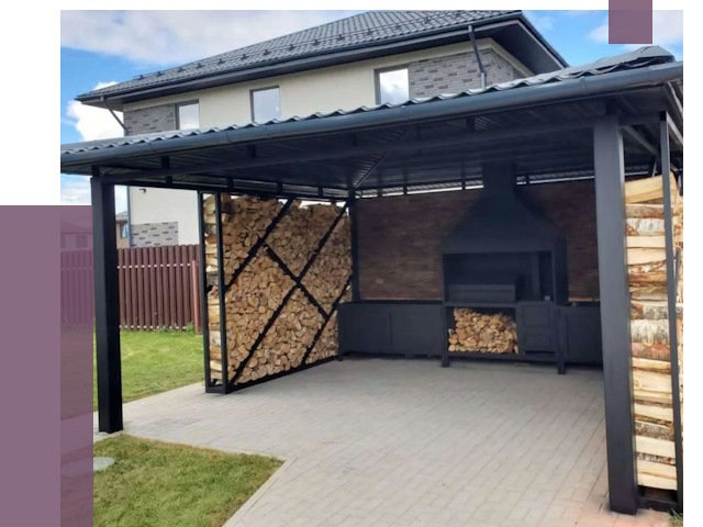 Навесы для барбекю в Горном-Алтайске от 12908 руб. под ключ | ПРОЛЁТ-Грн