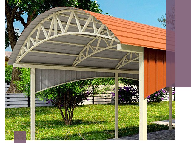 Навесы из профнастила под ключ в Горном-Алтайске — установка и монтаж