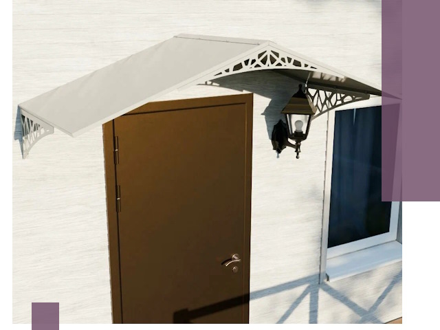 Металлические козырьки на входы и террасы в Горном-Алтайске