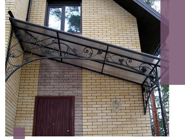 Односкатные козырьки из металла под ключ в Горном-Алтайске