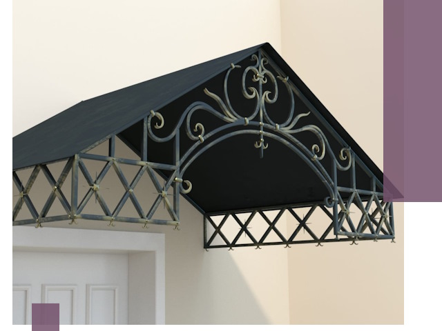 Двускатные металлические козырьки под ключ в Горном-Алтайске