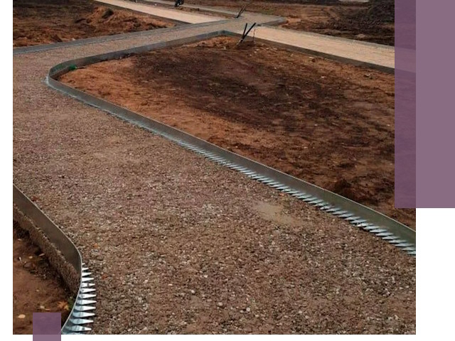 Металлические бордюры под ключ в Горном-Алтайске — изготовление и монтаж